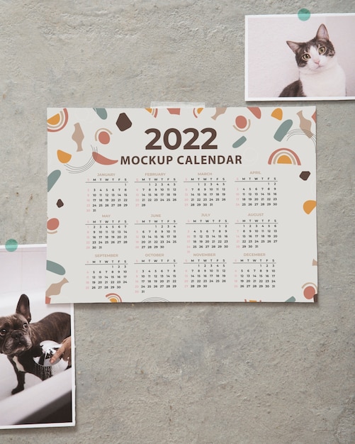 Creative calendar mockup design