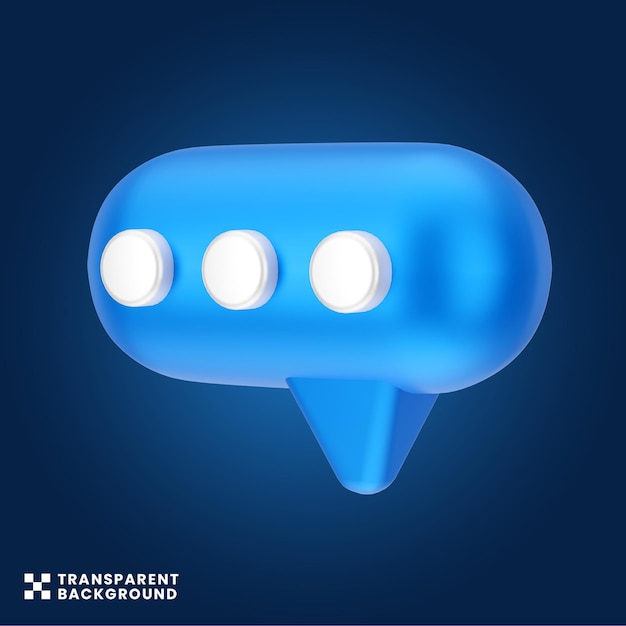 Creative Concept of 3D element chat message icon for scene generator