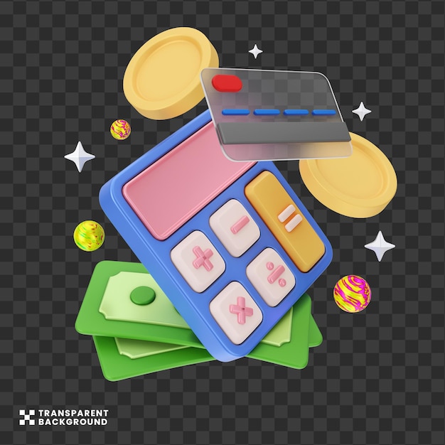 Creative Concept Accounting Finance and money 3D illustration