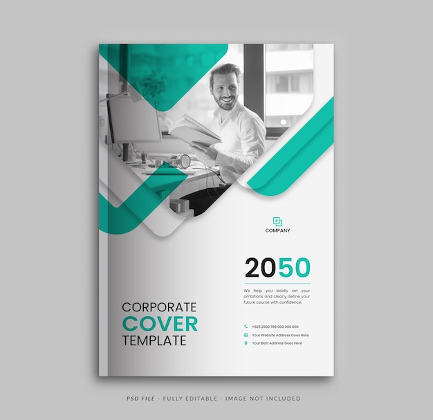 Creative Corporate Book Cover design and annual report cover template A4 size for brochure design