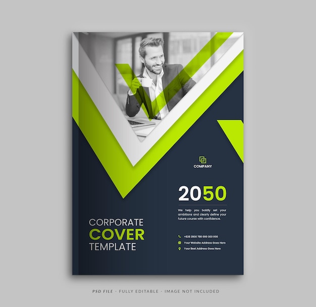 Creative Corporate Book Cover design and annual report cover template A4 size for brochure design