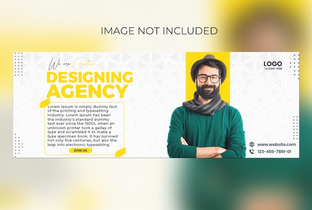 PSD creative corporate designing agency social media cover banner post template