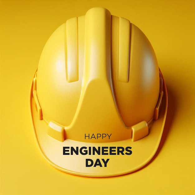 Creative Design for Engineers Day with Yellow Hat