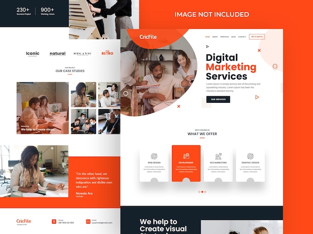 Creative Digital Agency Landing Page Template