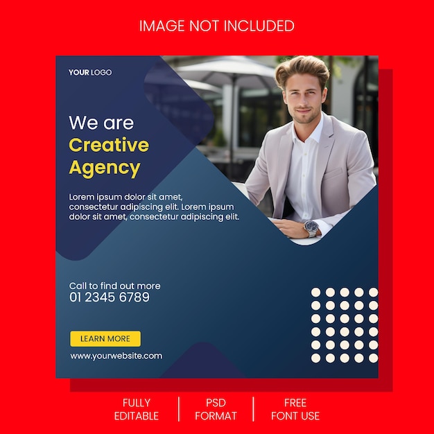 Creative Digital design agency and corporate social media post template