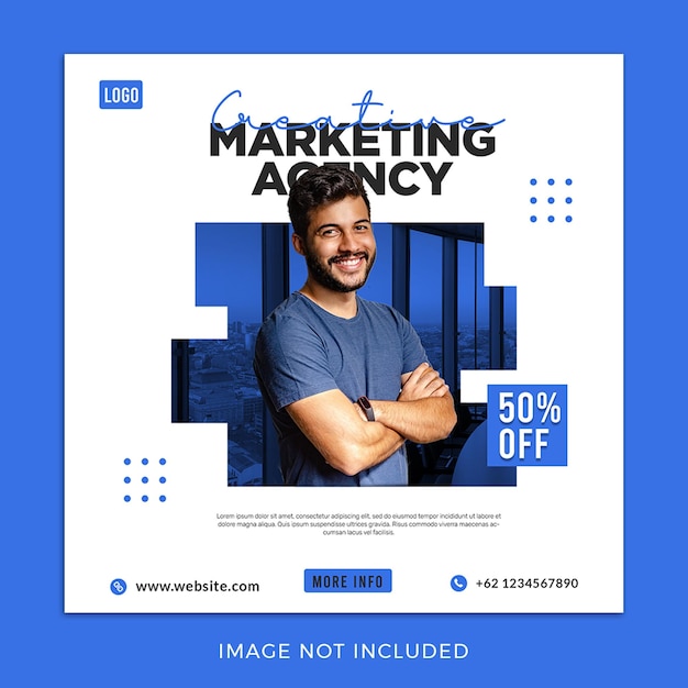 creative digital marketing agency social media post template