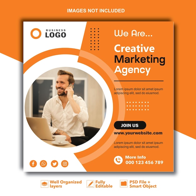 Creative digital marketing social media banner template