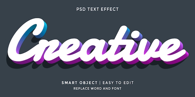 Creative Editable 3D style text effect