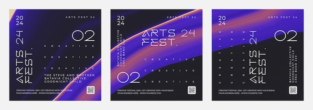 PSD creative event poster template with abstract background