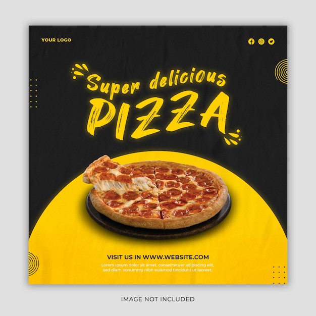 Creative fast food social media promotion and instagram facebook banner post design template