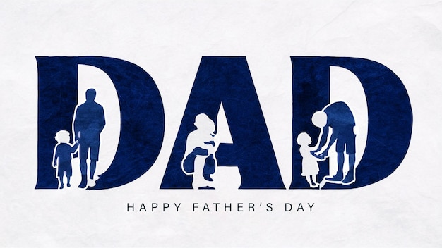 Creative fathers day lettering background