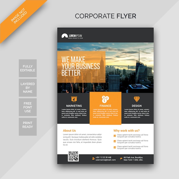 PSD creative flyer design template