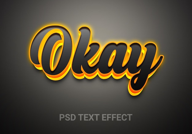 Creative gold style text effect