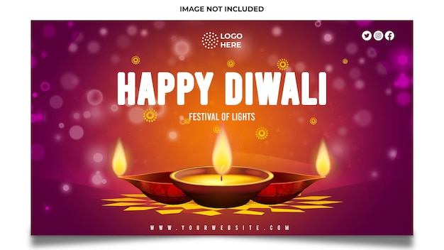 Creative Happy Diwali social media banner