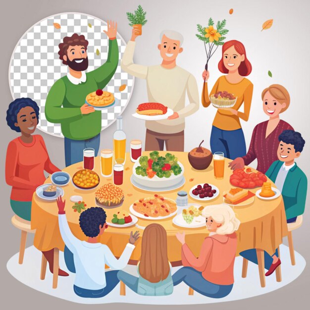 PSD creative happy thanksgiving day celebrations on transparent background