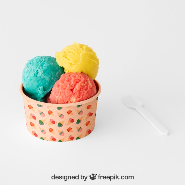 Creative ice cream mockup