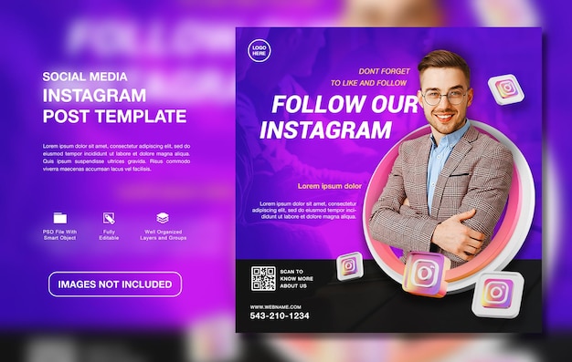 creative instagram promotion post template