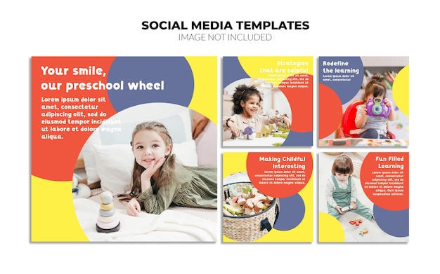 Creative Kids Instagram Social Media Post Templates