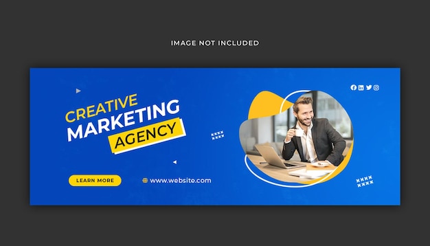 Creative marketing agency facebook cover and web banner template