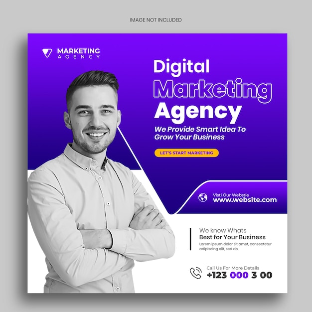 Creative marketing agency social media or promotional banner post