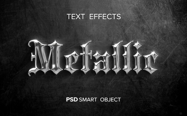 Creative metallic text effect