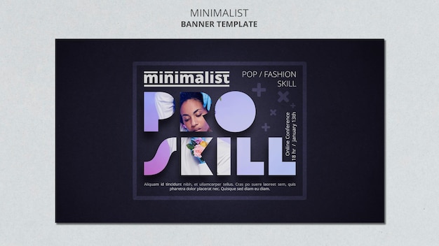 PSD creative minimalist banner template