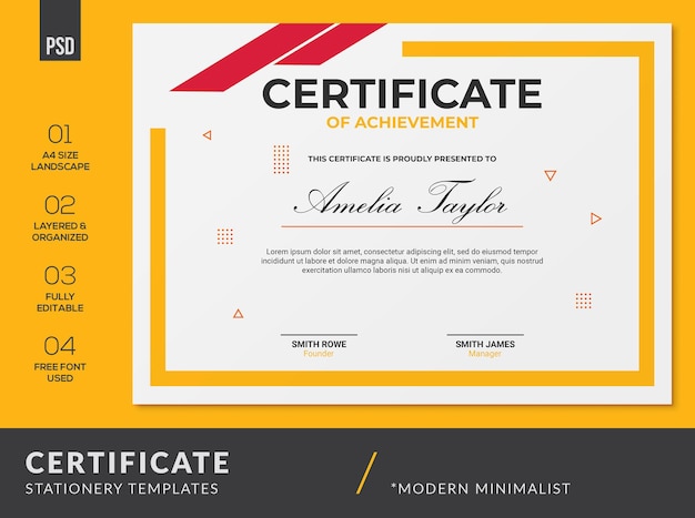 Creative Minimalist Certificate Templates