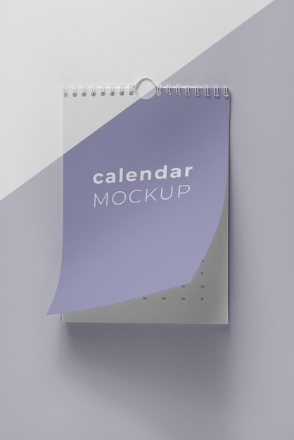 Creative mock-up calendar composition