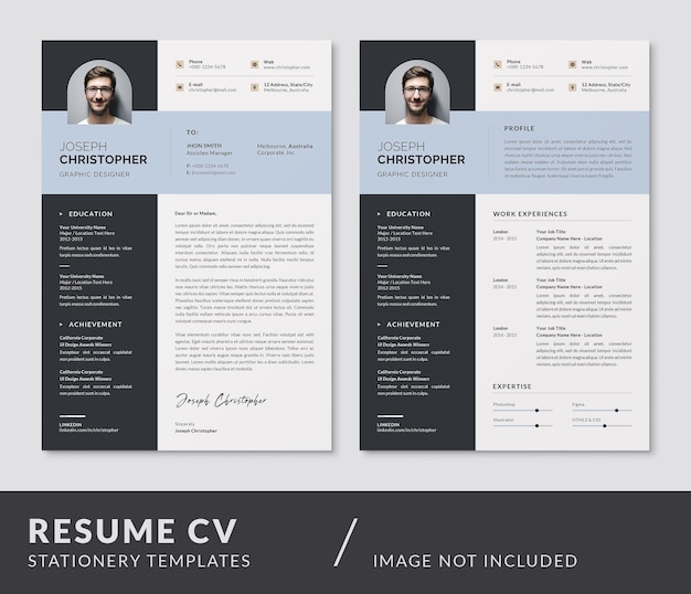 Creative Modern CV Resume Design PSD Templates