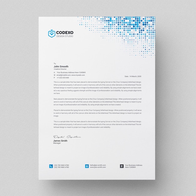 Creative modern letterhead template