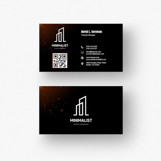 PSD creative modern professional business card template design