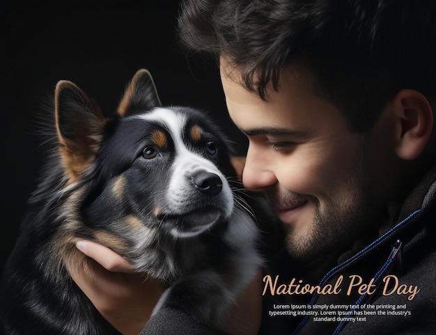 Creative national pet day template