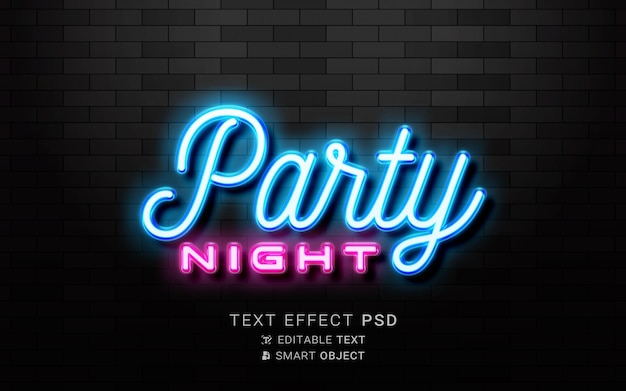 Creative neon text effect