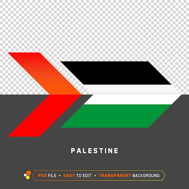 PSD creative palestine arrow flag illustration