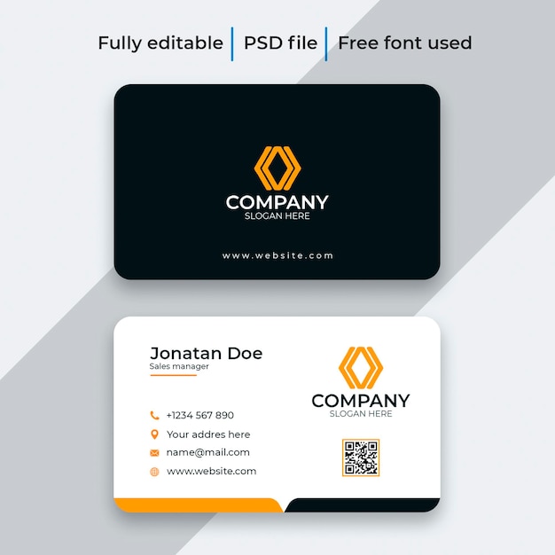 Creative Professional elegant modern business card design template Premium PSD