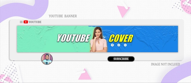 Creative professional youtube cover banner social media premium psd template