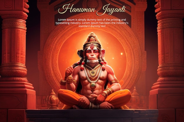 Creative PSD Banner Hanuman Jayanti Template