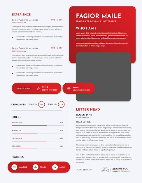 creative resume cv template