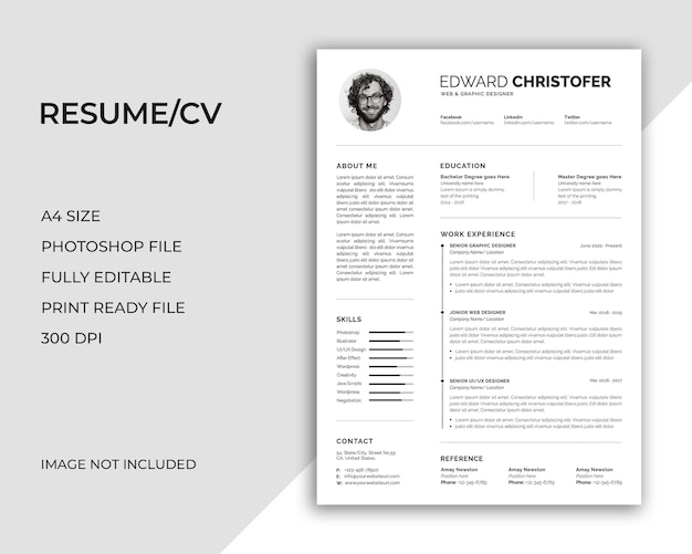 Creative resume design template