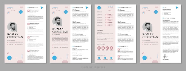 PSD creative resume template for ui or ux designer