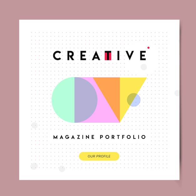 PSD creative social media post template