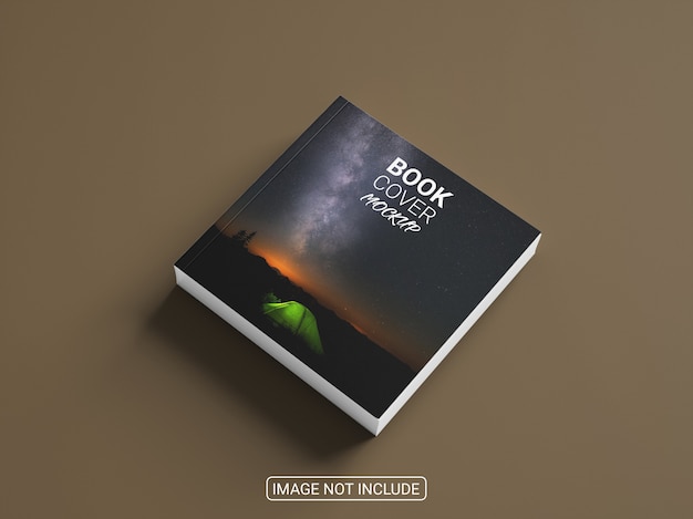 Creative square hard cover book mockup