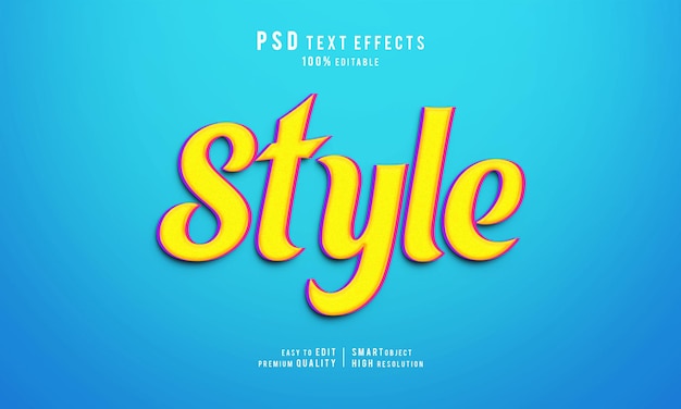 Creative style 3d editable text effects layer mockup template