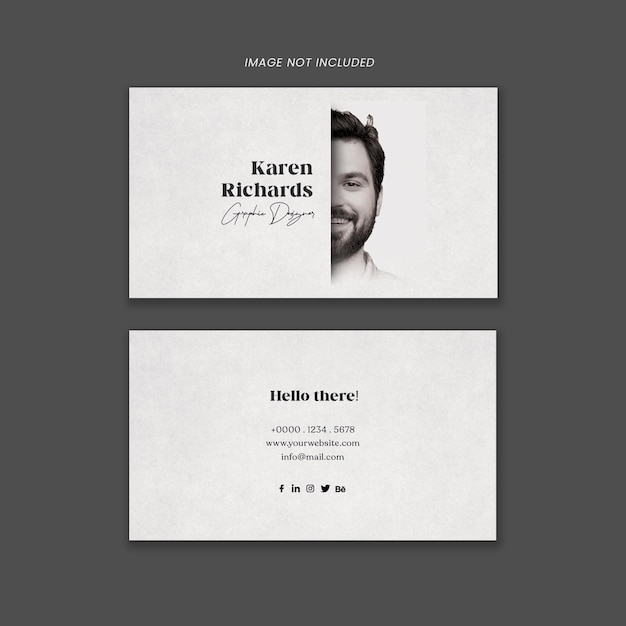 PSD creative and stylish graphic designer business card design template