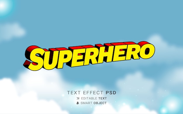 Creative super hero text effect