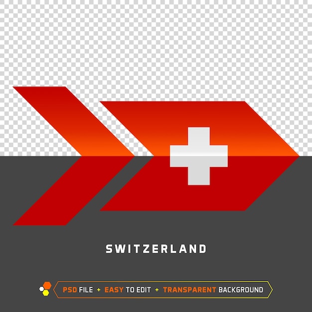 PSD creative switzerland flag illustration icon