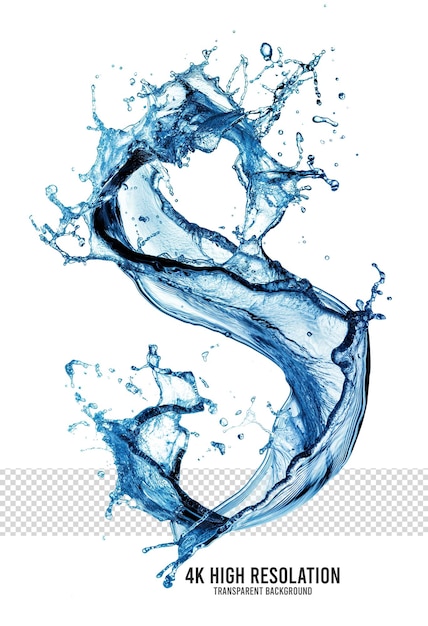 Creative Water Splash on transparent background