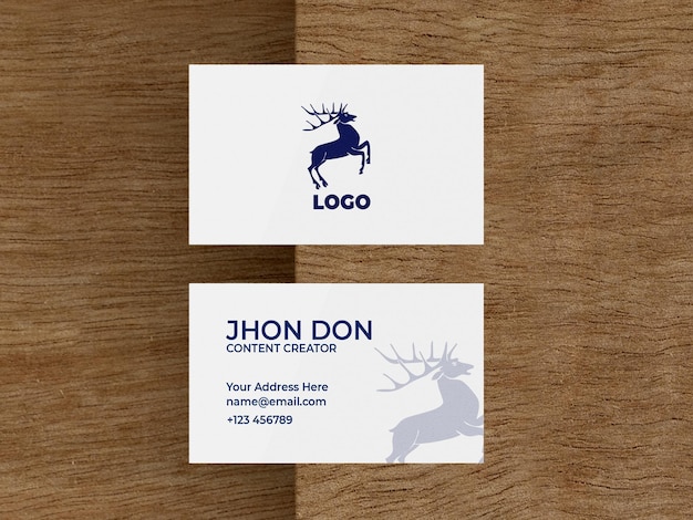 creative white business card mockup design top vie