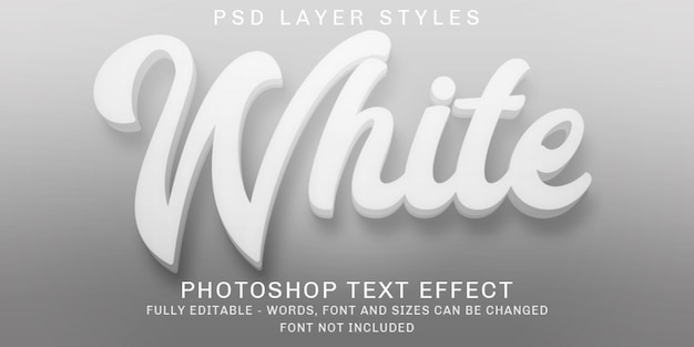 Creative white editable text effects