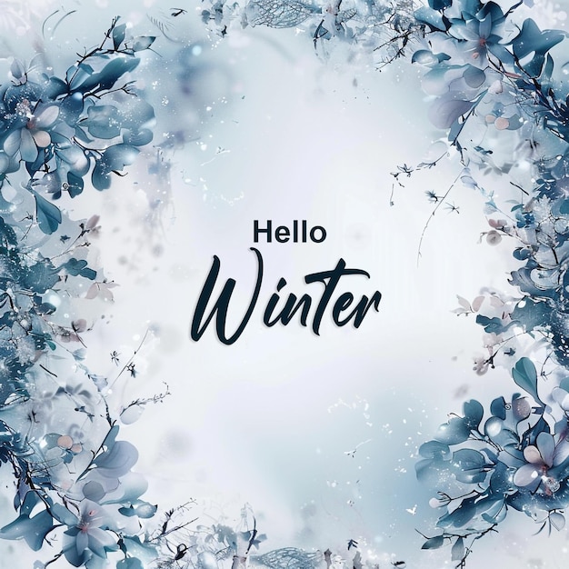 PSD creative winter background for social media